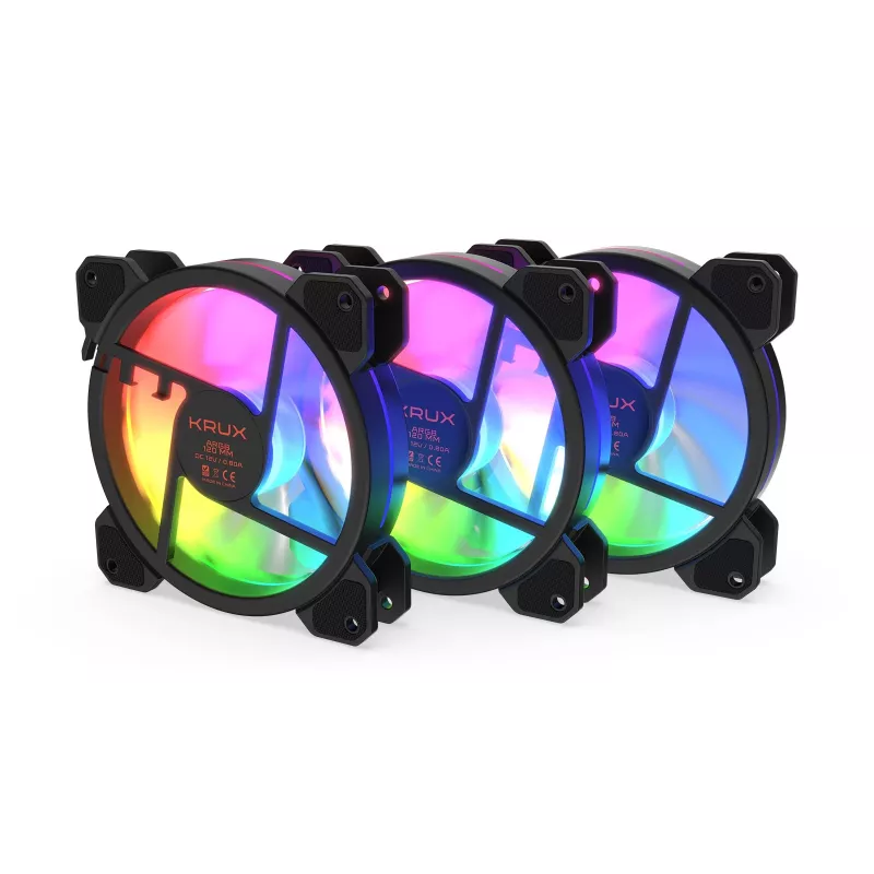 KRUX Lunar 120 ARGB 3-komplekta korpusa ventilatori