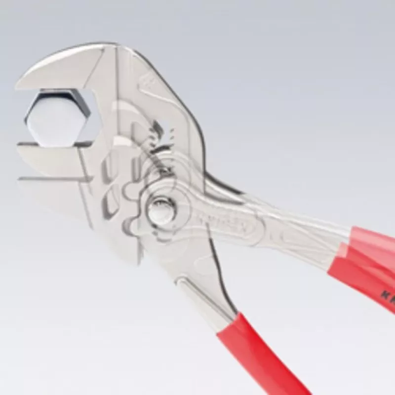 Knipex knaiblīšu atslēga 250 niķelis PVC pulēti žokļi