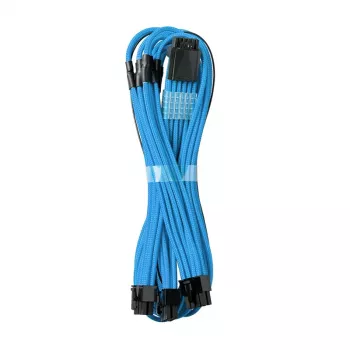 CableMod C-Series PRO ModMesh 12VHPWR uz 3x PCI-e kabelis Corsair — 60 cm, gaiši zils