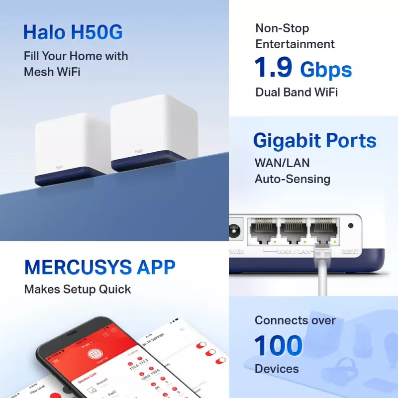 Mercusys AC1900 Whole Home Mesh Wi-Fi sistēma
