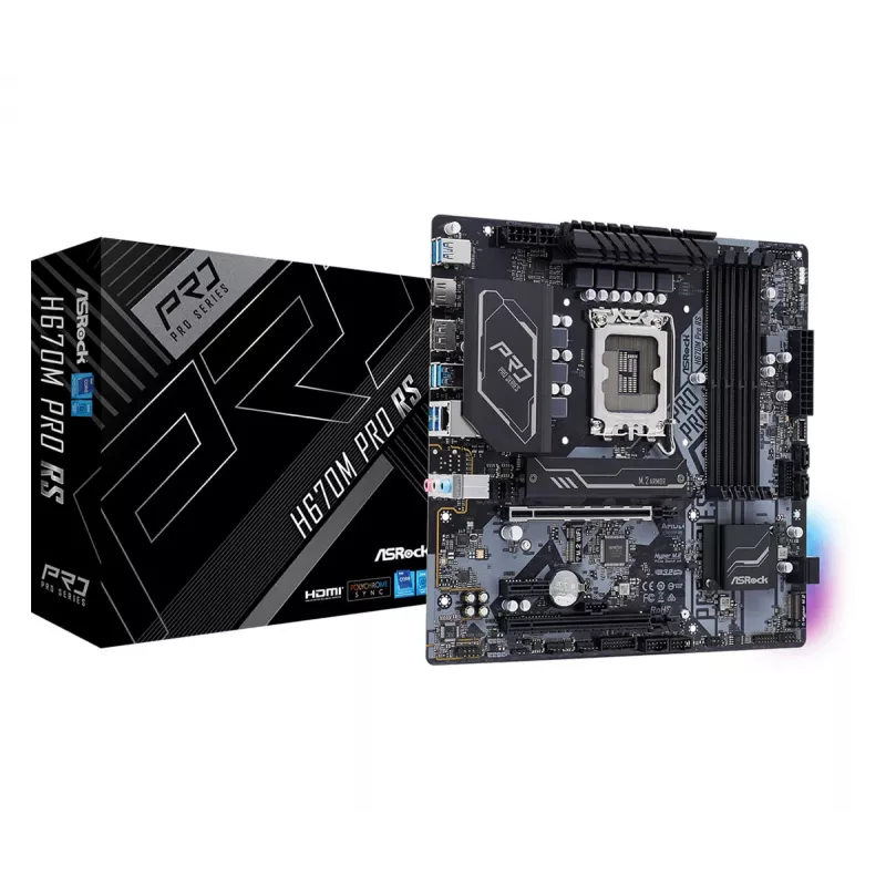 Mātesplate ASRock H670M Pro RS Intel H670 LGA 1700 micro ATX