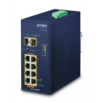 Nepārvaldāms slēdzis PLANET IP30 Ind 8-P 10/100/1000T