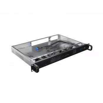 Rack Chassis Lanberg SC01-3001-10B 1U Melns 4 Fans
