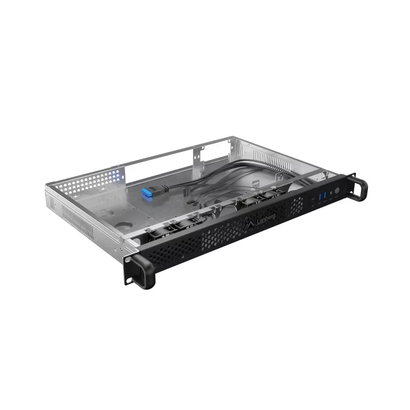 Rack Chassis Lanberg SC01-3001-10B 1U Melns 4 Fans