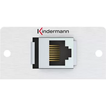 Kindermann Konnect 50 alu - Modulārs Faceplate-Snap-In - RJ-45 (7444000827)