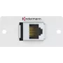 Kindermann Konnect 50 alu - Modulārs Faceplate-Snap-In - RJ-45 (7444000827)