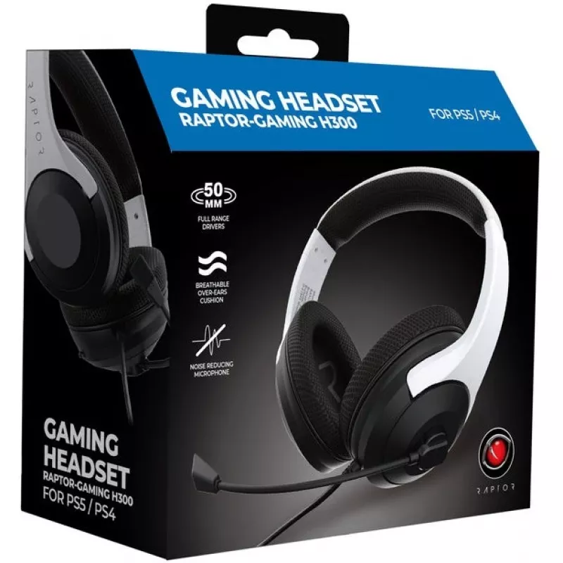 Raptor Headset Playstation 5 H300 Balts 3.5 jack