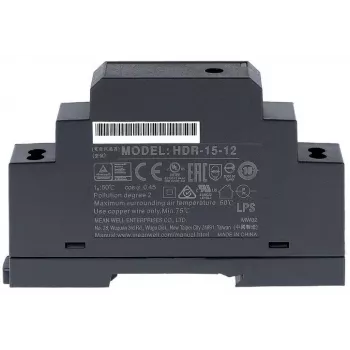 Meanwell MW HDR-15-24 - Komutācijas barošanas avots uz DIN sliedes 15,2 W 24 V 0,63 A