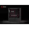 PC kuba korpuss SAVIO Noctis Glass RGB — Melns, ATX/Micro-ATX, 210×410×450 mm, 3×120 mm priekšējie ventilatori