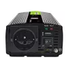 Green Cell sprieguma pārveidotājs PowerInverter LCD 12 V 500W/1000W auto invertors ar displeju - tīra sinusoīda strāvas adapteris Auto Melns