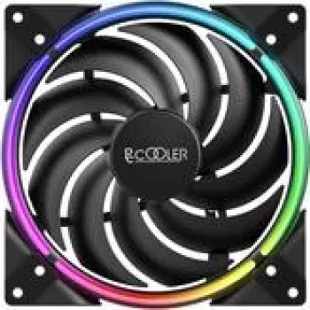 140 mm RGB korpusa ventilators PCCOOLER CORONA-MAX-RGB 1000–2000 apgr./min