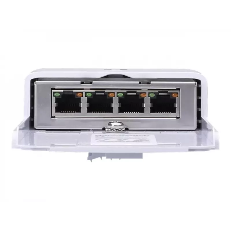 Slēdzis UBIQUITI NanoSwitch Gigabit Ethernet PoE, 4x Gigabit RJ-45, 4x PoE porti, 36 W budžets, 24 V līdzstrāva