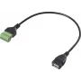 Renkforce USB 2.0 adaptera kabelis [1x 2.0 ligzda A - 1x spaiļu savienojums] RF-6443968 30 cm (RF-6443968)