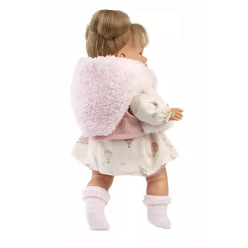 Lelle Llorens Joelle 38 cm — raudoša lelle ar reālistiskām iezīmēm un mīkstu ķermeni