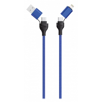 USB kabelis 2GO 797368 1,2 m USB A/USB C USB C/Lightning Melns Zils