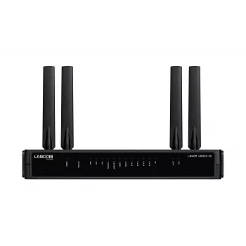 Maršrutētājs Lancom Systems LANCOM 1803VA-5G (EU) — 5G, Gigabit Ethernet, ārējā SMA antena, 1 ventilators, AES/3DES drošība