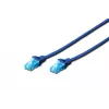 Savienojuma vads U/UTP Cat.5e PVC 0,5m zils
