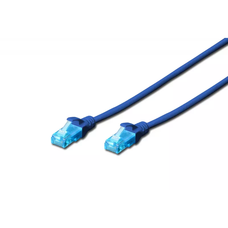 Savienojuma vads U/UTP Cat.5e PVC 0,5m zils
