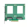 Iekšējais U.2 adapteris DeLOCK 90162 PCIe resursdatora interfeiss ar LED indikatoriem