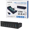 LogiLink USB 3.0 centrmezgls, 7 portu 5.25 iekšējais, ar ātrās uzlādes portu - Centrmezgls - 6 x SuperSpeed USB 3.0 + 1 x SuperSpeed USB 3.0 (uzlādei)