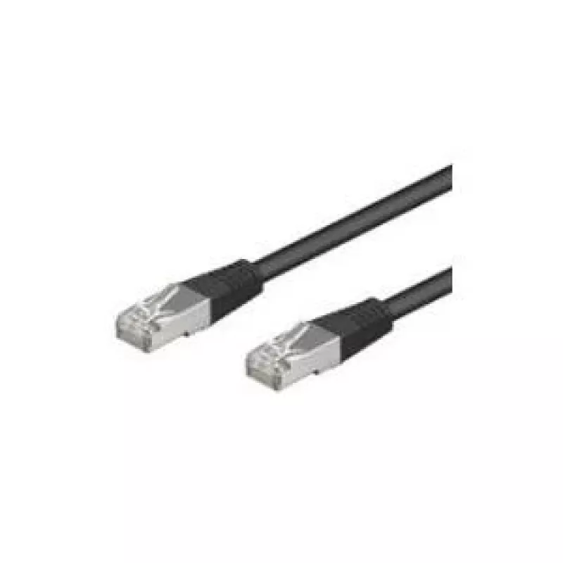 Wentronic Goobay CAT 5e komutācijas kabelis, F/UTP, melns, 0.5 m - CCA vara maisījums (68654)