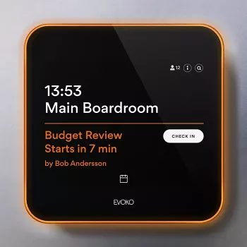 Evoko Liso Room Manager digitālā durvju plāksne 20,30cm (8) skārienjutīga (ERM2001)
