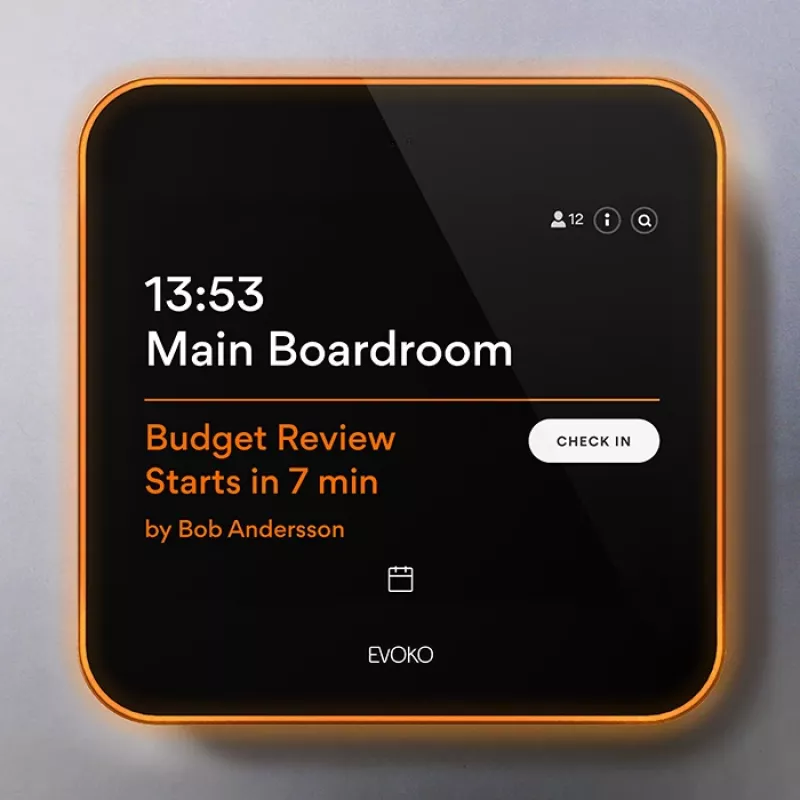 Evoko Liso Room Manager digitālā durvju plāksne 20,30cm (8) skārienjutīga (ERM2001)