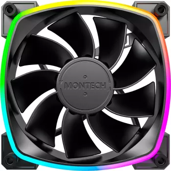 Ventilators Montech RX120 PWM 12 cm Melns 720–1760 RPM Rifle Bearing