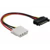 DeLOCK Strāvas SATA/Molex Kabelis Melns Sarkans 0.12 m 860115