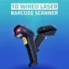 Qoltec 1D lāzera svītrkodu lasītājs | USB | Melns