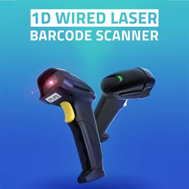 Qoltec 1D lāzera svītrkodu lasītājs | USB | Melns