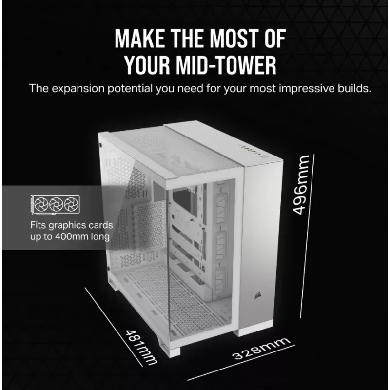 Corsair CC-9011285-WW datora korpuss Midi Tower pelēks, balts