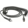 Datalogic USB kabelis USB kabelis, Type-A, spirālveida, 3,6m (CAB-467)