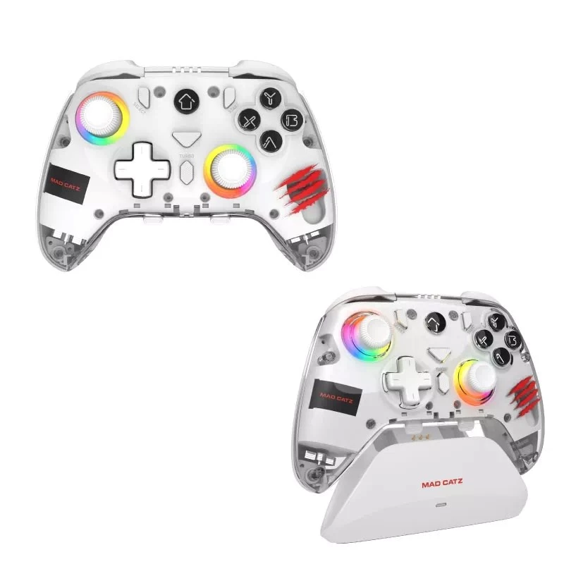 Spēlēšanas kontrolieris Mad Catz C.A.T. 17 CUSTOMIZABLE — vadu spēļu panelis, programmējamas pogas, ergonomisks dizains