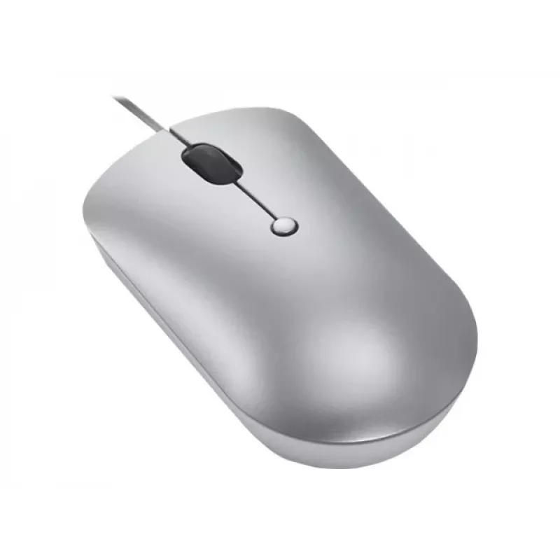 Vadu optiskā pele piemērota abām rokām Lenovo 540 USB Type-C, 3 DPI režīmi, pelēka, 4 pogas, 1,8 m kabelis