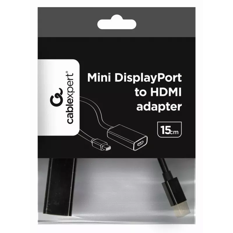 Gembird A-MDPM-HDMIF-02 video kabeļa adapteris Mini DisplayPort HDMI Type A (standarta) melns