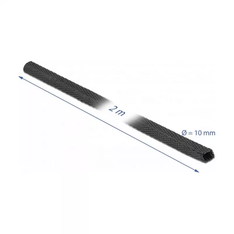 Termosarukuma caurule DeLOCK 20792 2 m x 10 mm melna