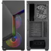 Aerocool Scape-G-BK-v2 Midi-Tower, Tempered Glass, FRGB - Melns