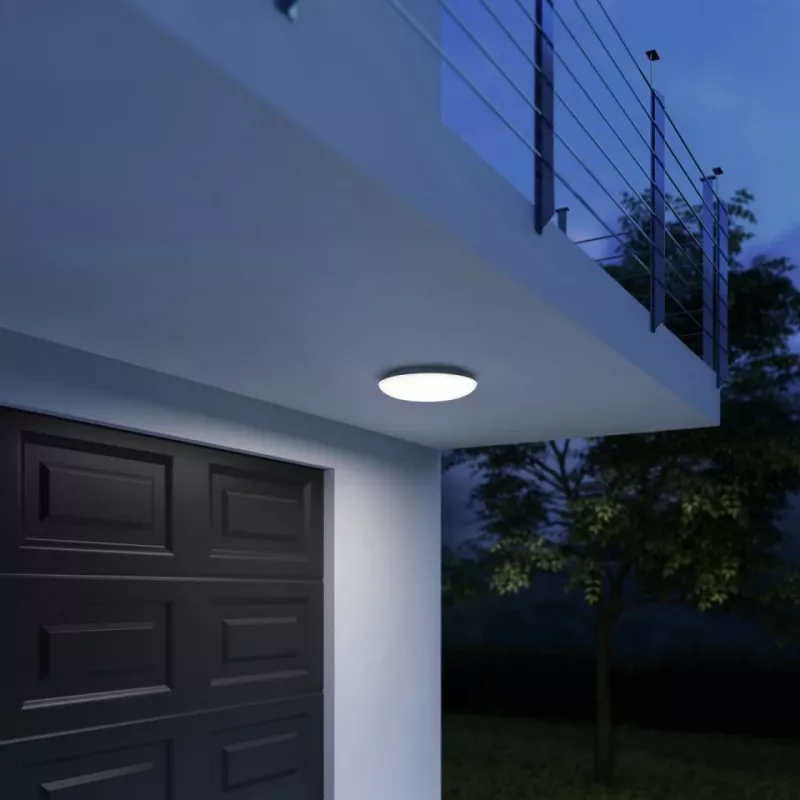 Griestu gaismeklis Steinel DL Vario Quattro PRO S, apaļš LED fiksēts 14 W, 310×69 mm, balts, kustības sensors