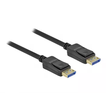Delock - DisplayPort kabelis - DisplayPort (vīr.) uz DisplayPort (vīr.) - DisplayPort 2.0 - 1,0 m - atbalsta 10K 60 Hz (10 240 x 4320) - melns (80261)