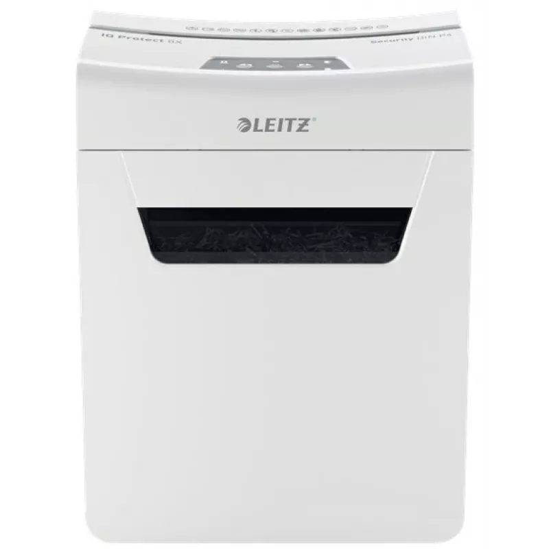 Leitz IQ Protect Premium papīra smalcinātājs 8X P4, 4 x 40 mm, 14 L, 125 loksnes, 55 dB, skārienjutīga vadība, 8 loksnes