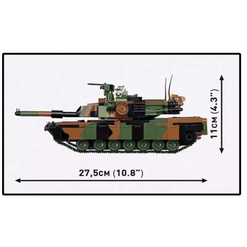 Konstrukciju komplekts Cobi M1A2 SEPV3 Abrams modelis ar 1065 ķieģeļiem