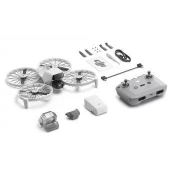 Drons DJI Flip ar 4 rotoriem, 48 MP kameru, 3840×2160 video, 3110 mAh akumulatoru, melnā/baltā krāsā