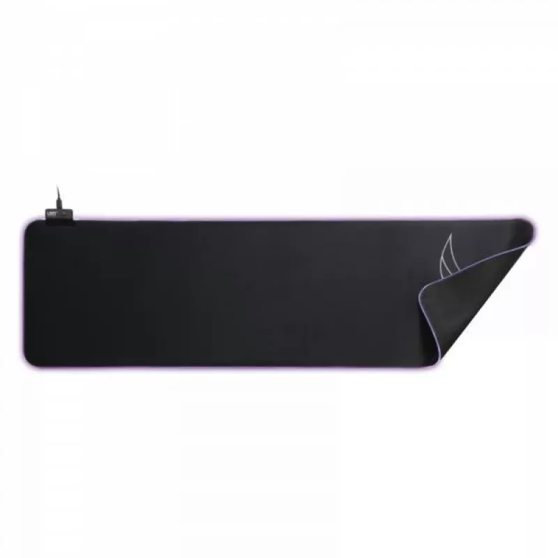 L33T Gaming 160406 Asar Bardagi XXL RGB Gaming pelēks paliktnis, ātra virsma. 920 x 294 x 3 mm, Melns