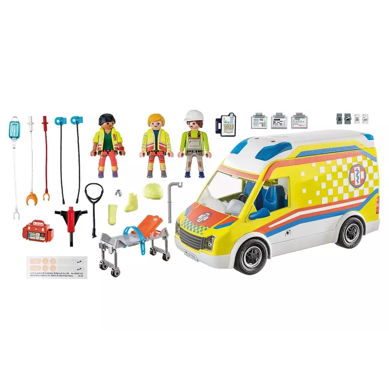 Playmobil 71202 City Life ātrā palīdzība ar gaismām un skaņu rotaļu komplekts, piemērots vecumam 4+ atsevišķi