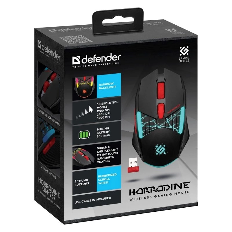 Defender GM-126 TISA RF+BT OPTIC 1600dpi 6P pele