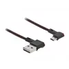 USB kabelis DeLOCK EASY-USB 2.0 A tipa spraudnis uz Micro-B spraudni 0,5 m melns