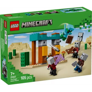 LEGO būvkomplekts The Illager Desert Patrol 21267 – Minecraft spēļu komplekts, 105 detaļas, 4 minifigūras, 80×60×110 mm