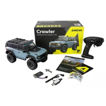 Amewi RC kāpurķēžu modelis Mini-Cabalo AMXRock 4WD 1:16 RTR — mērogs 1:16, 4WD, gatavs braukšanai