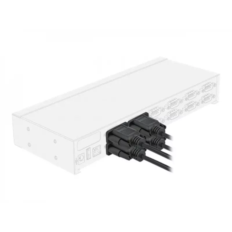 Seriālais kabelis DeLOCK 86605 Melns 2m RS-232 Sub-D9